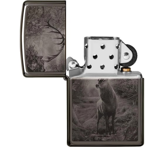 Зажигалка ZIPPO Classic, с покрытием Black Ice, 38х13х57 мм, 49059