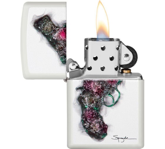 Зажигалка ZIPPO Spazuk, с покрытием White Matte, 38x13x57 мм, 29894