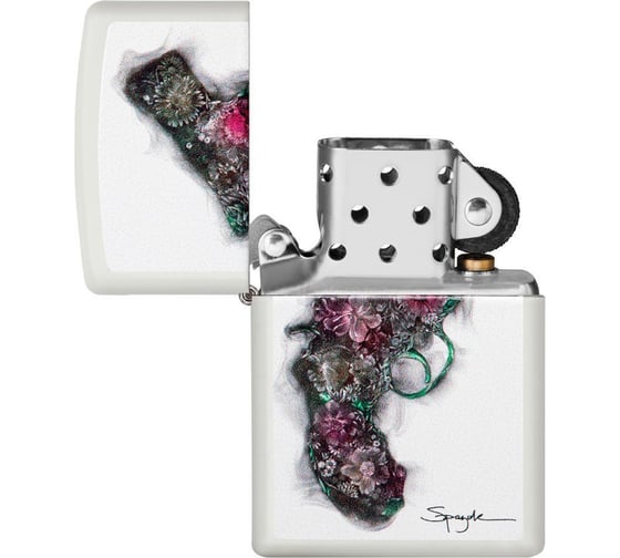 Зажигалка ZIPPO Spazuk, с покрытием White Matte, 38x13x57 мм, 29894