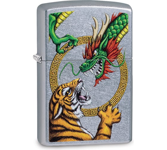 Зажигалка ZIPPO Dragon Design, с покрытием Street Chrome, 38x13x57 мм, 29837 1