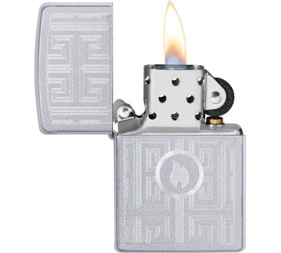Зажигалка ZIPPO Labyrinth, с покрытием Satin Chrome, 36x12x56 мм, 29857