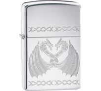 Зажигалка ZIPPO Dancing Dragons, с покрытием High Polish Chrome, 38x13x57 мм, 29988