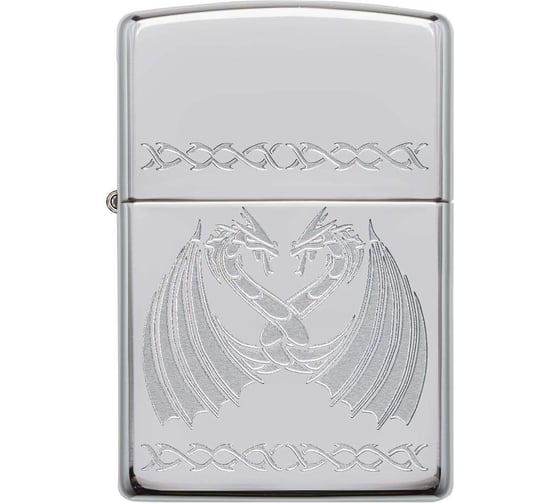 Зажигалка ZIPPO Dancing Dragons, с покрытием High Polish Chrome, 38x13x57 мм, 29988
