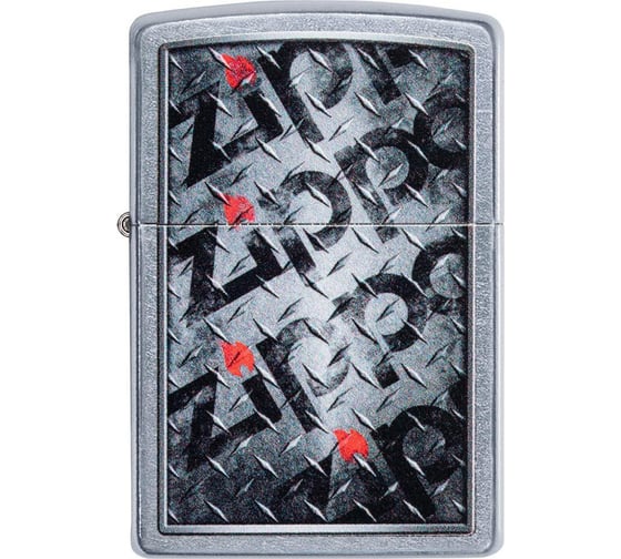 Зажигалка ZIPPO Diamond, с покрытием Street Chrome, 38x13x57 мм, 29838