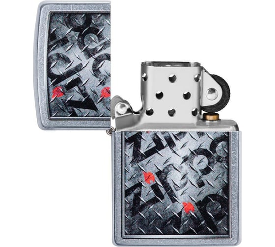 Зажигалка ZIPPO Diamond, с покрытием Street Chrome, 38x13x57 мм, 29838
