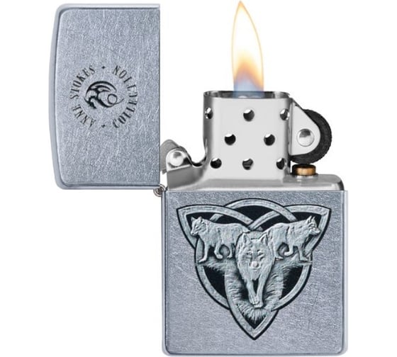 Зажигалка ZIPPO Classic, с покрытием Street Chrome, 36x12x56 мм, 49099