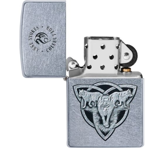 Зажигалка ZIPPO Classic, с покрытием Street Chrome, 36x12x56 мм, 49099