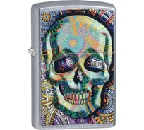 Зажигалка ZIPPO Classic, с покрытием Street Chrome, 38x13x57 мм, 49140