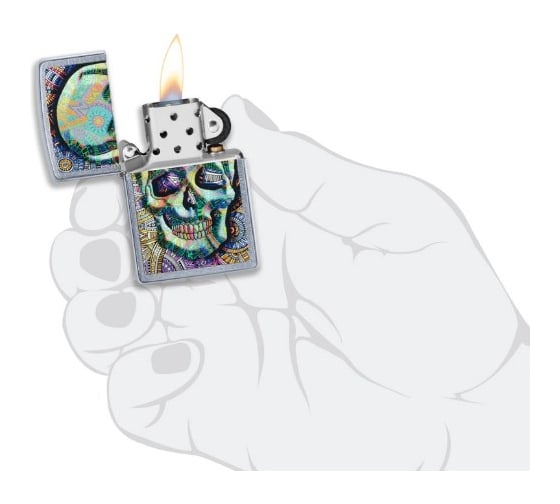 Зажигалка ZIPPO Classic, с покрытием Street Chrome, 38x13x57 мм, 49140