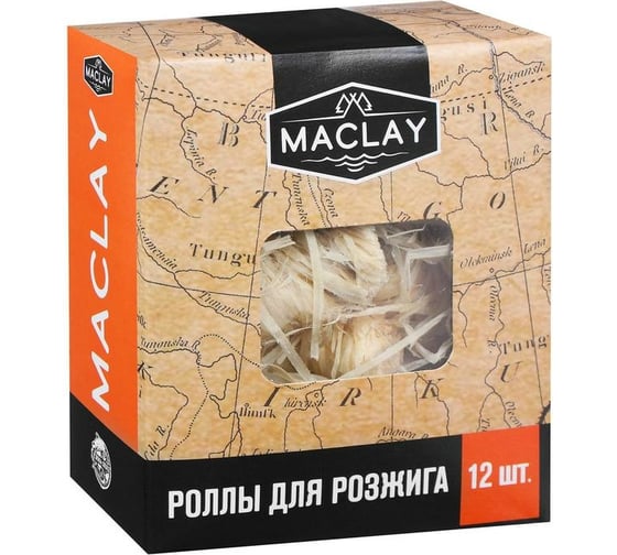 Роллы для розжига Maclay 12 шт. 5073020