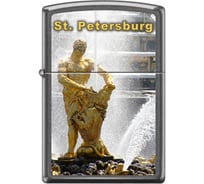 Зажигалка Zippo Петергоф, с покрытием Gray Dusk, 38x13x57 мм, 28378 PETERHOF