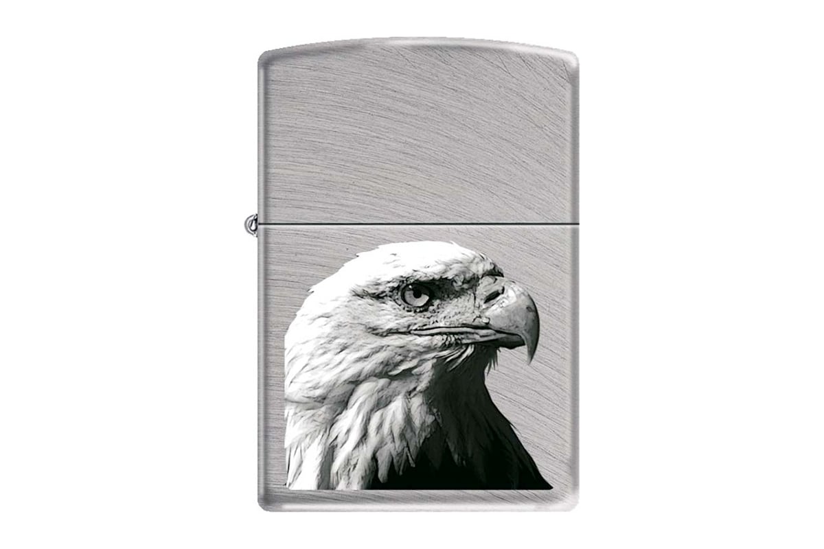 Зажигалка Zippo Орёл, с покрытием Chrome Arch, 38x13x57 мм, 24647 EAGLE HEAD