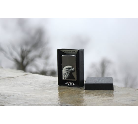 Зажигалка Zippo Орёл, с покрытием Chrome Arch, 38x13x57 мм, 24647 EAGLE HEAD