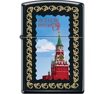Зажигалка Zippo Московский кремль, с покрытием Black Matte, 38x13x57 мм, 218 MOSCOW KREMLIN FRAMED