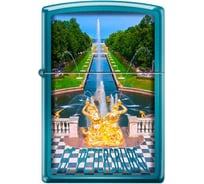 Зажигалка Zippo Петергофский фонтан, с покрытием Sapphire, 38x13x57 мм, 20446 PETRODVORETS