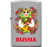 Зажигалка Zippo Русская Матрёшка, с покрытием Brushed Chrome, 38x13x57 мм, 200 MATROSHKA DOLL 2