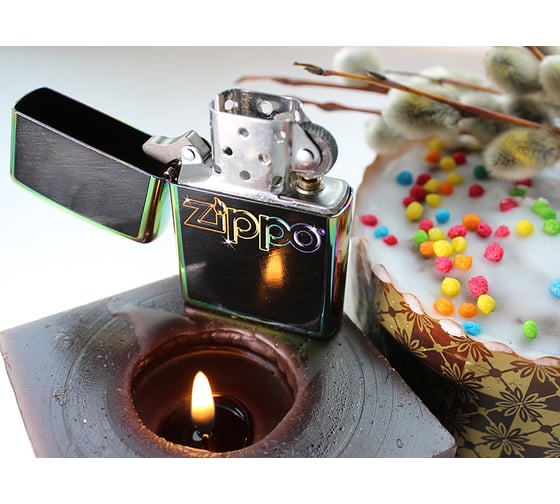 Зажигалка Zippo, с покрытием Spectrum, 38x13x57 мм, 151 RAINBOW LOGO