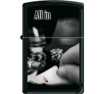 Зажигалка Zippo All In, с покрытием Black Matte, 38x13x57 мм, 218 ALL IN ALL