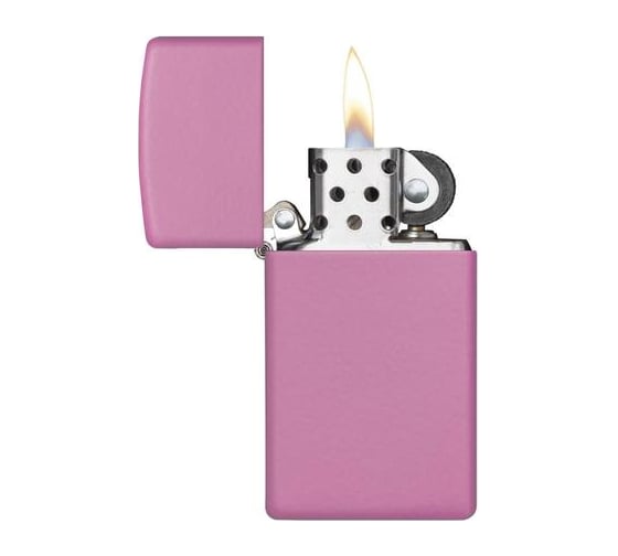 Зажигалка Zippo Slim, с покрытием Pink Matte, 30x10x55 мм, 1638