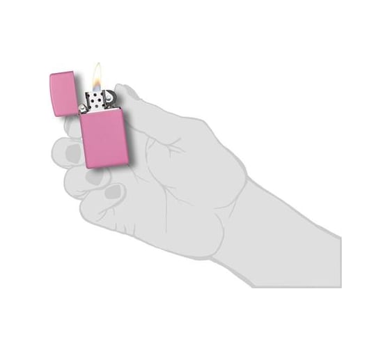 Зажигалка Zippo Slim, с покрытием Pink Matte, 30x10x55 мм, 1638