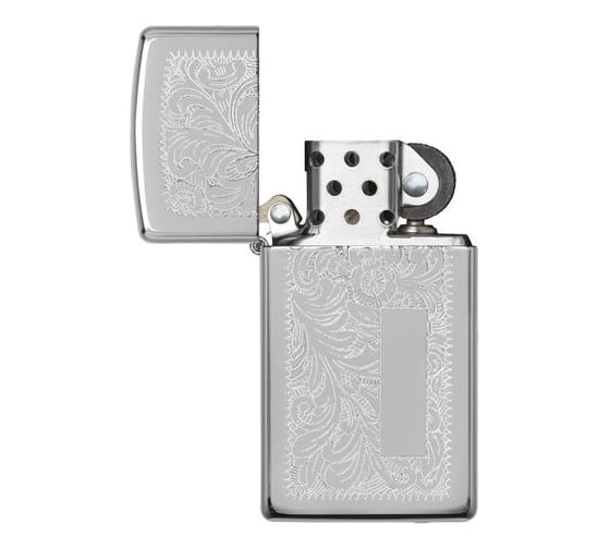 Зажигалка Zippo Slim Venetian High Polish Chrome 1652