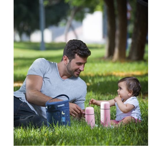 Детский термос для жидкостей Miniland Silky Thermos, 500 мл, розовый 89219