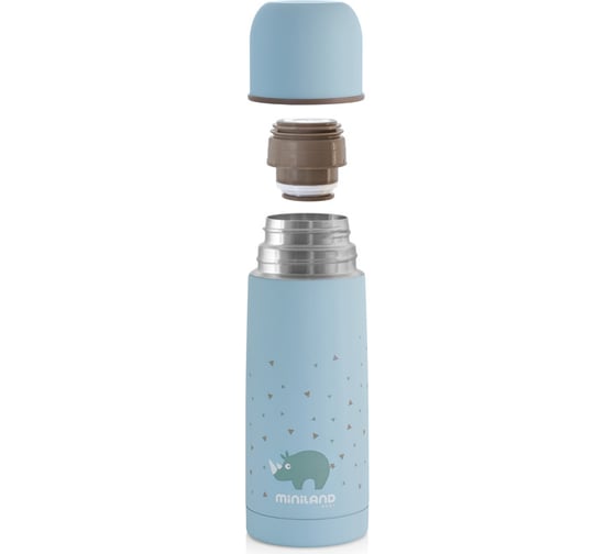 Детский термос для жидкостей Miniland Silky Thermos , 350 мл, голубой 89216