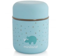 Детский термос для еды и жидкостей Miniland Silky Thermos Mini цвет голубой, 280 мл 89244