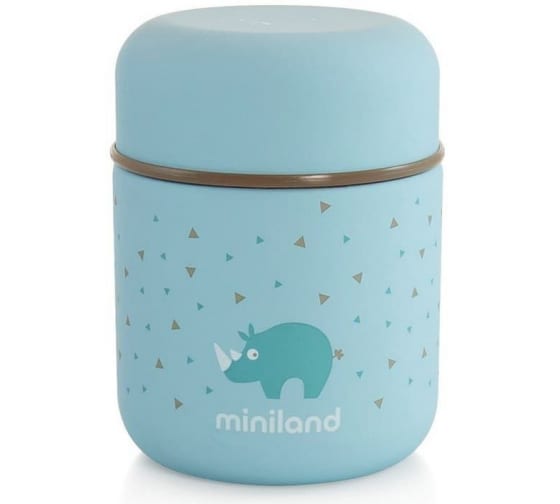 Детский термос для еды и жидкостей Miniland Silky Thermos Mini цвет голубой, 280 мл 89244 1