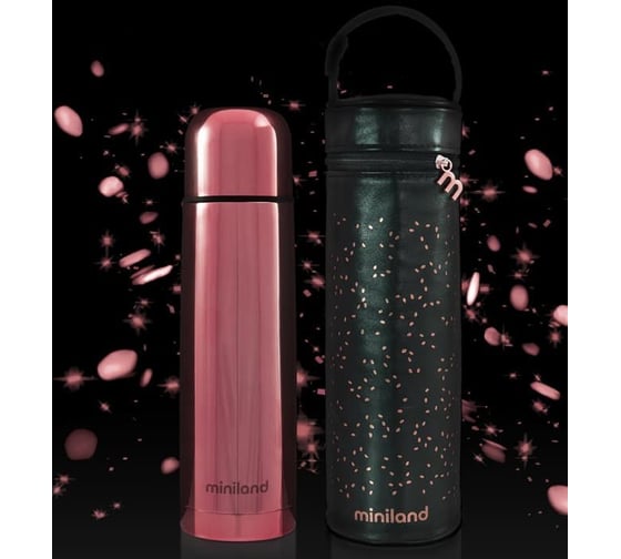Детский термос для жидкостей Miniland Delux Thermos, с термосумкой, 500 мл, бронзовый 89257