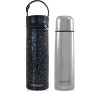 Детский термос для жидкостей Miniland Delux Thermos, с термосумкой, 500 мл, серебряный 89255