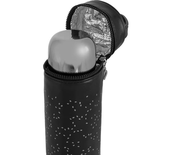 Детский термос для жидкостей Miniland Delux Thermos, с термосумкой, 500 мл, серебряный 89255