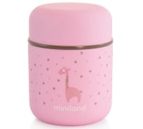 Детский термос для еды и жидкостей Miniland Silky Thermos Mini цвет розовый, 280 мл 89245