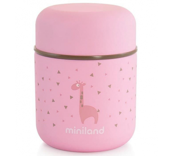 Детский термос для еды и жидкостей Miniland Silky Thermos Mini цвет розовый, 280 мл 89245 1