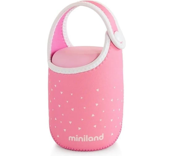 Детский термос для еды и жидкостей Miniland Silky Thermos Mini цвет розовый, 280 мл 89245
