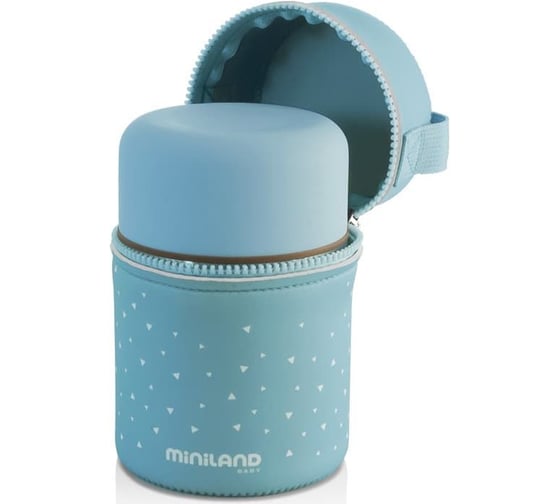 Детский термос для еды Miniland Silky Thermos 600 мл, голубой 89221