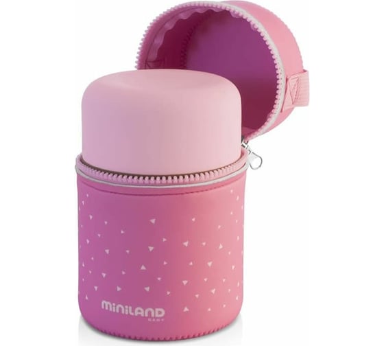 Детский термос для еды Miniland Silky Thermos 600 мл, розовый 89222