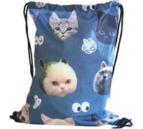 Мешок для обуви witerra МО-7(210) Аниме Мем кошки 13, 34x42 см 110061