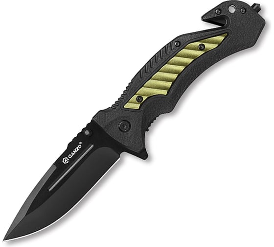 Нож Ganzo черно-фисташковый G628-GR
