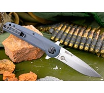 Складной нож Kizlyar Supreme Biker X cталь D2, StoneWash, рукоять из G10 4650065059961