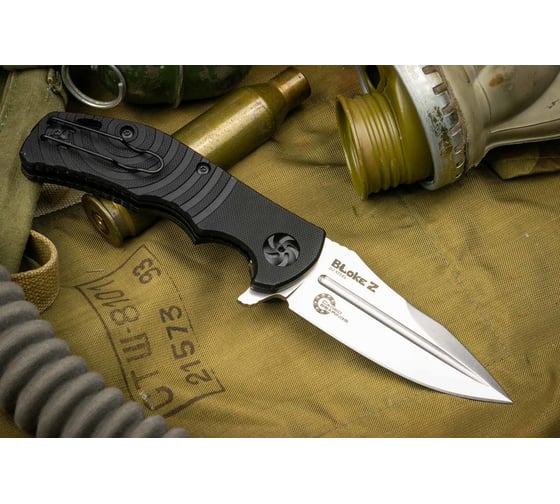 Складной нож Kizlyar Supreme Bloke Z cталь D2, StoneWash, рукоять из G10 4650065059732