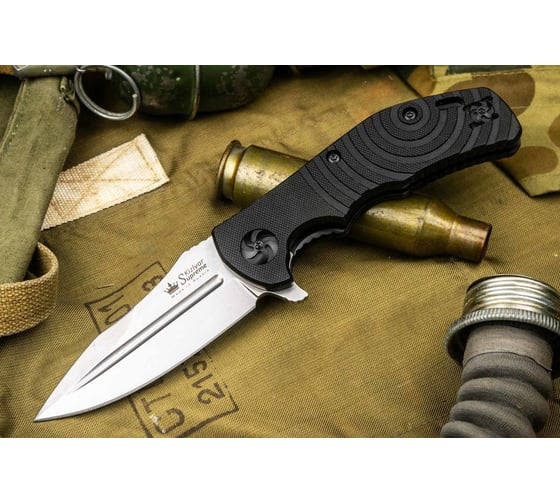 Складной нож Kizlyar Supreme Bloke Z cталь D2, StoneWash, рукоять из G10 4650065059732