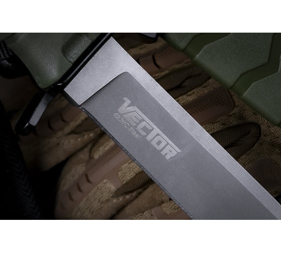 Тактический нож Kizlyar Supreme Vector сталь 420HC, TacWash, рукоять из оливкового кратона 4610094295969