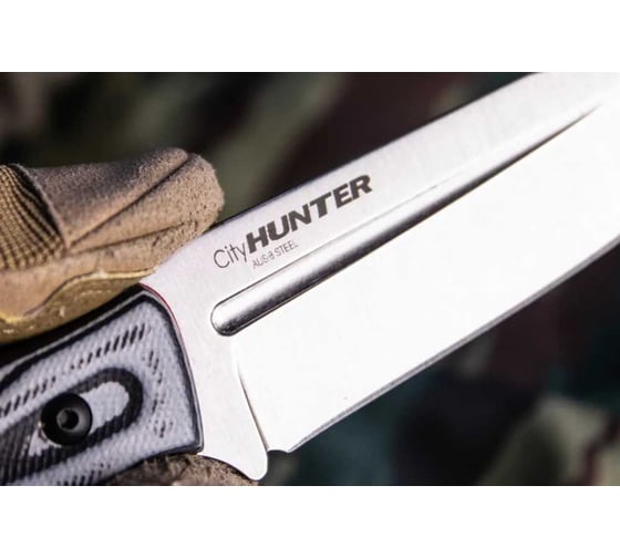 Туристический нож Kizlyar Supreme Cityhunter сталь AUS-8, рукоять из черно-белого G10 4610094291725