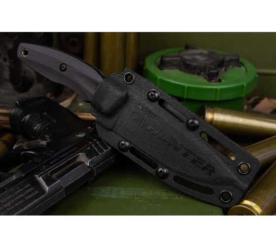 Туристический нож Kizlyar Supreme Cityhunter сталь AUS-8, рукоять из черного G10 4610094291732