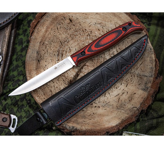 Туристический нож Kizlyar Supreme Companero сталь AUS-10Co, Satin, рукоять из черно-красного G10 4610094295938