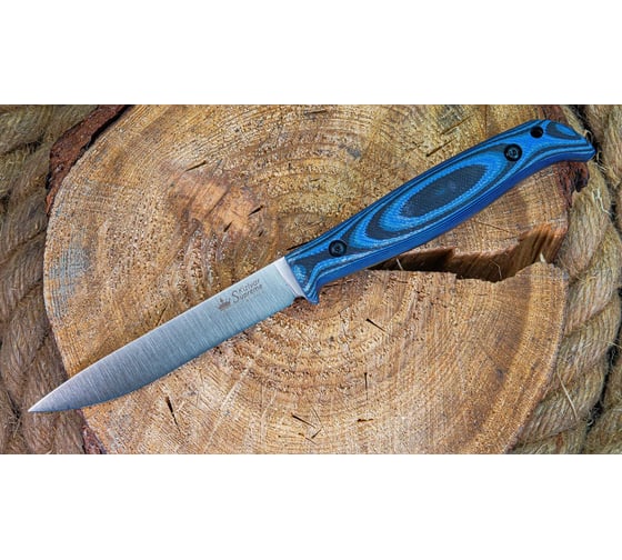 Туристический нож Kizlyar Supreme Companero сталь VG-10, Satin, рукоять из черно-синего G10 4610094296331