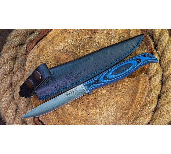 Туристический нож Kizlyar Supreme Companero сталь VG-10, Satin, рукоять из черно-синего G10 4610094296331