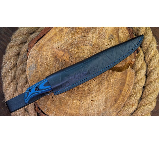 Туристический нож Kizlyar Supreme Companero сталь VG-10, Satin, рукоять из черно-синего G10 4610094296331