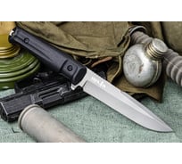 Туристический нож Kizlyar Supreme Delta сталь D2, TacWash, рукоять из черного кратона 4650065057516